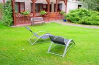 Ferienwohnung Waldblick in Schmachthagen Terrasse und Liegewiese