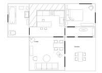 Ferienwohnung Waldblick in Schmachthagen Grundriss